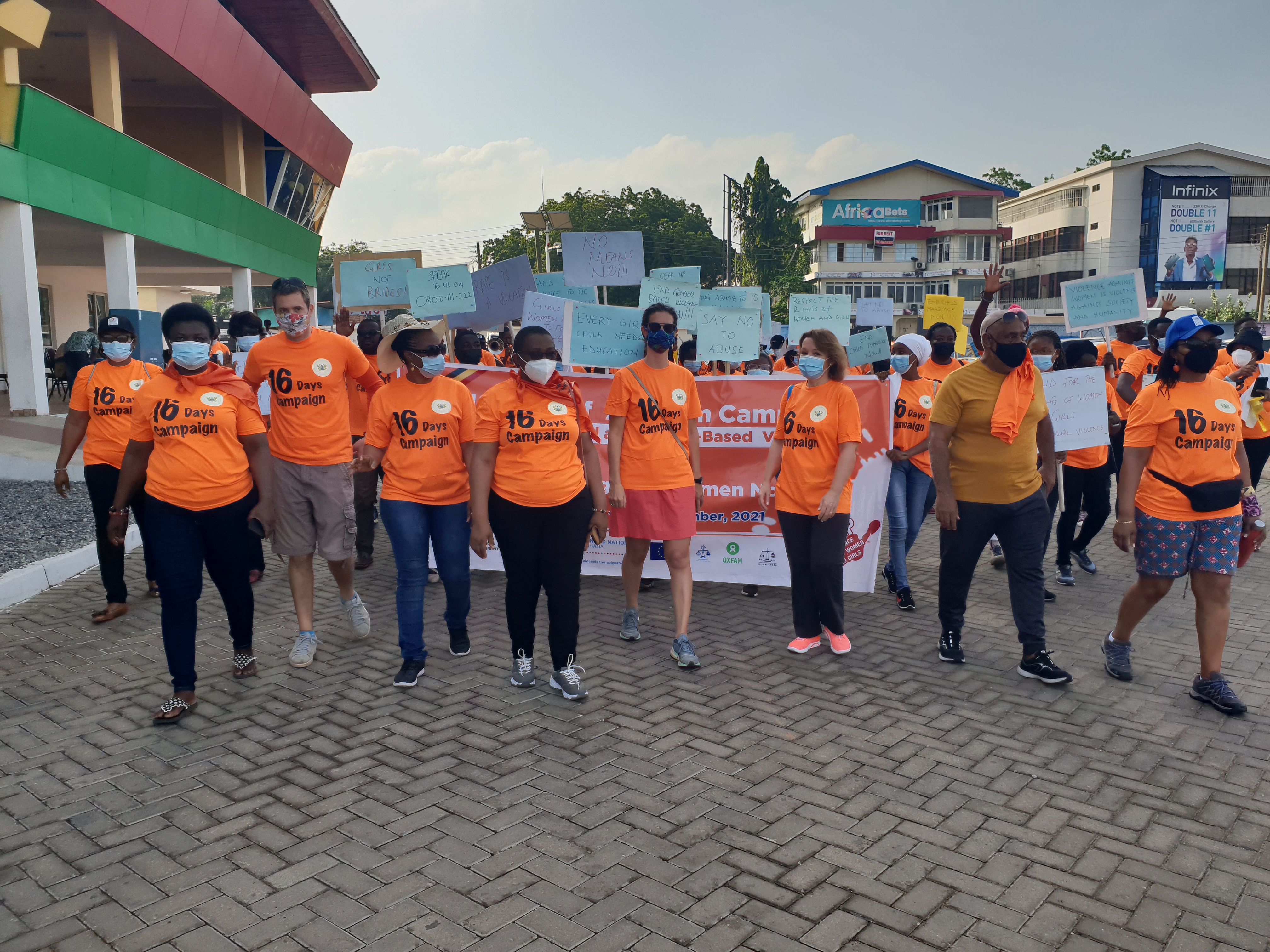 'Oranging' the Streets of Accra with One Message: “Stop SGB Violence”